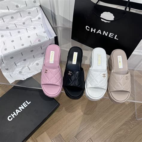 chanel pink slippers|Chanel slippers men.